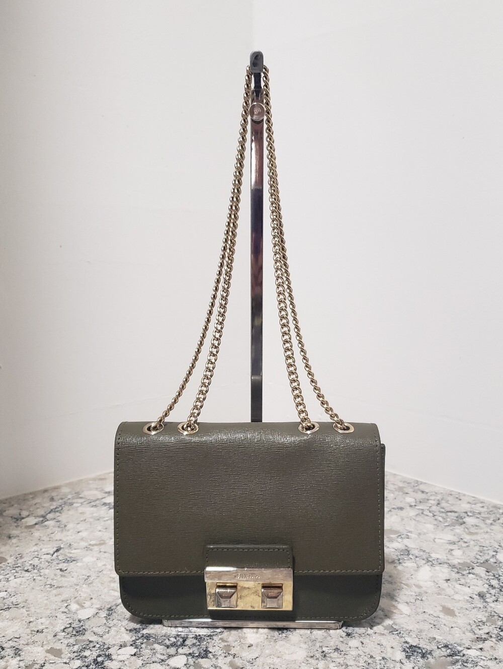 Furla Bella Mini Olive Green Crossbody Bag - Picture 2 of 15